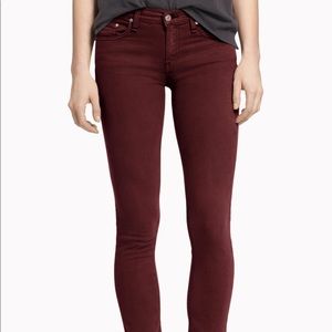 rag & bone Burgundy Skinny Jeans